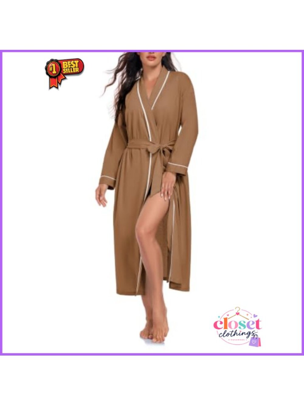 100% Cotton Robes for Women Lightweight Long Kimono Bathrobe Soft Loungewear